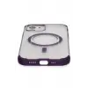 Mey İthalat®   iPhone 11 Hilton Magsafe Kapak - Derin Mor