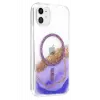 Mey İthalat®   iPhone 11 Lotus Simli Magsafe Kapak - Mor