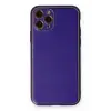 Mey İthalat®   iPhone 11 Pro Kılıf Coco Deri Silikon Kapak - Mor