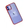 Mey İthalat®  iPhone 12 Kılıf Element Silikon - Kırmızı