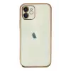Mey İthalat®   iPhone 12 Kılıf  Lensli Silikon - Gold