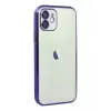 Mey İthalat®   iPhone 12 Kılıf  Lensli Silikon - Mor