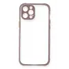 Mey İthalat®   iPhone 12 Kılıf Miami Şeffaf Silikon - Açık Mor