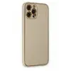 Mey İthalat®   iPhone 12 Pro Kılıf Coco Deri Silikon Kapak - Gold