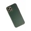 Mey İthalat®   iPhone 12 Pro Kılıf Coco Karbon Silikon - Yeşil