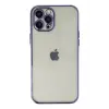 Mey İthalat®   iPhone 12 Pro Kılıf  Lensli Silikon - Mor
