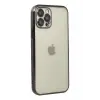 Mey İthalat®   iPhone 12 Pro Kılıf  Lensli Silikon - Siyah