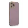 Mey İthalat®   iPhone 12 Pro Kılıf Volet Silikon - Mor