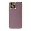 Mey İthalat®   iPhone 12 Pro Kılıf Volet Silikon - Mor