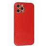 Mey İthalat®   iPhone 12 Pro Max Kılıf Coco Karbon Silikon - Kırmızı
