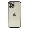 Mey İthalat®   iPhone 12 Pro Max Kılıf  Lensli Silikon - Siyah