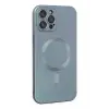 Mey İthalat®   iPhone 12 Pro Max Kılıf Moshi Lens Magneticsafe Silikon - Sierra Blue