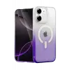 Mey İthalat®   iPhone 12 Pummel Shiny Magsafe Kapak - Mor