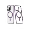 Mey İthalat®   iPhone 13 Pro Kılıf Element Magneticsafe Sert Kapak - Derin Mor