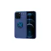 Mey İthalat®   iPhone 13 Pro Kılıf Range Yüzüklü Silikon - Mavi