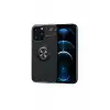 Mey İthalat®   iPhone 13 Pro Kılıf Range Yüzüklü Silikon - Siyah