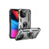 Mey İthalat®  iPhone 13 Pro Kılıf Sofya Yüzüklü Silikon Kapak - Gümüş