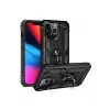 Mey İthalat®  iPhone 13 Pro Kılıf Sofya Yüzüklü Silikon Kapak - Siyah