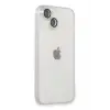 Mey İthalat®   iPhone 14 Kılıf Luko Lens Silikon - Gümüş