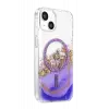 Mey İthalat®   iPhone 14 Lotus Simli Magsafe Kapak - Mor