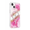 Mey İthalat®   iPhone 14 Lotus Simli Magsafe Kapak - Pembe