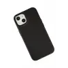Mey İthalat®   iPhone 14 Plus Kılıf Asya Deri Silikon - Siyah