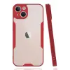 Mey İthalat®   iPhone 14 Plus Kılıf Platin Silikon - Kırmızı