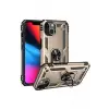 Mey İthalat®   iPhone 14 Plus Kılıf Sofya Yüzüklü Silikon Kapak - Gold