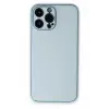 Mey İthalat®   iPhone 14 Pro Kılıf Coco Deri Silikon Kapak - Sky Blue