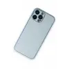 Mey İthalat®   iPhone 14 Pro Kılıf Coco Deri Silikon Kapak - Sky Blue