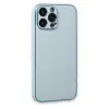Mey İthalat®   iPhone 14 Pro Kılıf Coco Deri Silikon Kapak - Sky Blue