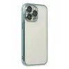 Mey İthalat®   iPhone 14 Pro Kılıf  Lensli Silikon - Yeşil