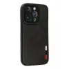 Mey İthalat®   iPhone 14 Pro Kılıf Loop Deri Silikon - Siyah