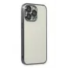 Mey İthalat®   iPhone 14 Pro Max Kılıf  Lensli Silikon - Siyah