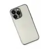 Mey İthalat®   iPhone 14 Pro Max Kılıf  Lensli Silikon - Siyah