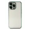 Mey İthalat®   iPhone 14 Pro Max Kılıf  Lensli Silikon - Yeşil