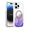 Mey İthalat®   iPhone 14 Pro Max Lotus Simli Magsafe Kapak - Mor