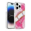 Mey İthalat®   iPhone 14 Pro Max Lotus Simli Magsafe Kapak - Pembe