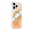 Mey İthalat®   iPhone 14 Pro Max Lotus Simli Magsafe Kapak - Turuncu