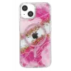 Mey İthalat®   iPhone 15 Lotus Simli Magsafe Kapak - Pembe