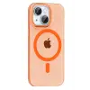 Mey İthalat®   iPhone 15 PC Blank Magsafe Kapak - Turuncu