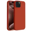 Mey İthalat®   iPhone 15 Plus Kılıf First Silikon - Kırmızı