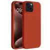 Mey İthalat®   iPhone 15 Plus Kılıf First Silikon - Kırmızı
