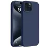 Mey İthalat®   iPhone 15 Plus Kılıf First Silikon - Lacivert