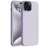 Mey İthalat®   iPhone 15 Plus Kılıf First Silikon - Lila