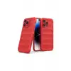 Mey İthalat®   iPhone 15 Pro Kılıf Optimum Silikon - Kırmızı