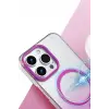 Mey İthalat®   iPhone 15 Pro Max Glossy Magsafe Kapak - Mor