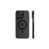 Mey İthalat®   iPhone 15 Pro Max Line Magsafe Kapak - Siyah