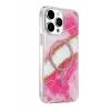 Mey İthalat®   iPhone 15 Pro Max Lotus Simli Magsafe Kapak - Pembe