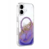 Mey İthalat®   iPhone 16 Lotus Simli Magsafe Kapak - Mor